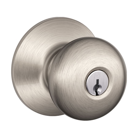 Schlage Schlage Plymouth Satin Nickel Entry Door Knob 1-3/4 in. F51VPLY619